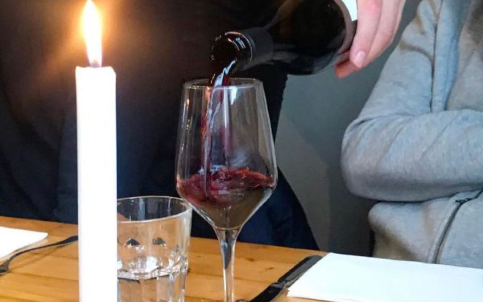 Tasting wine in Amsterdam